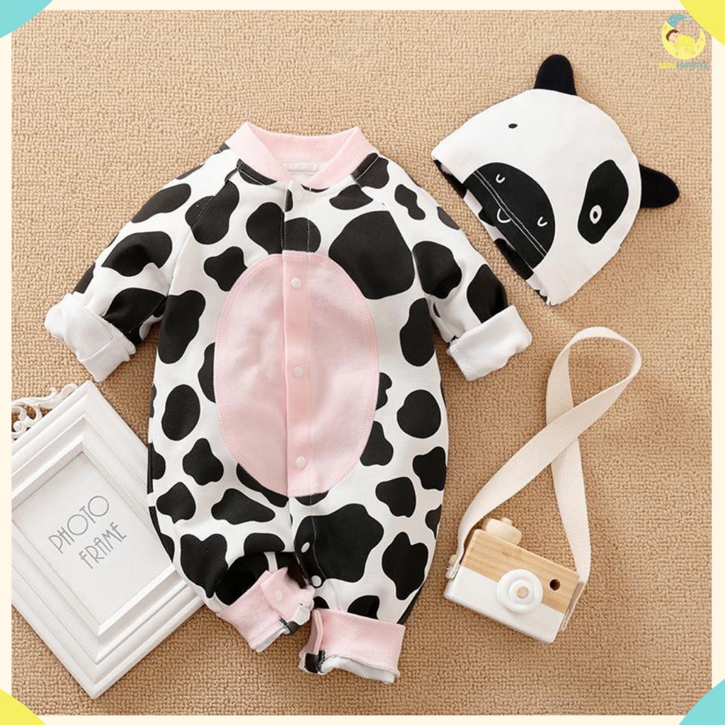 [COD] Jumper bayi perempuan motif sapi / baju bayi perempuan lucu karakter/Babylovanta