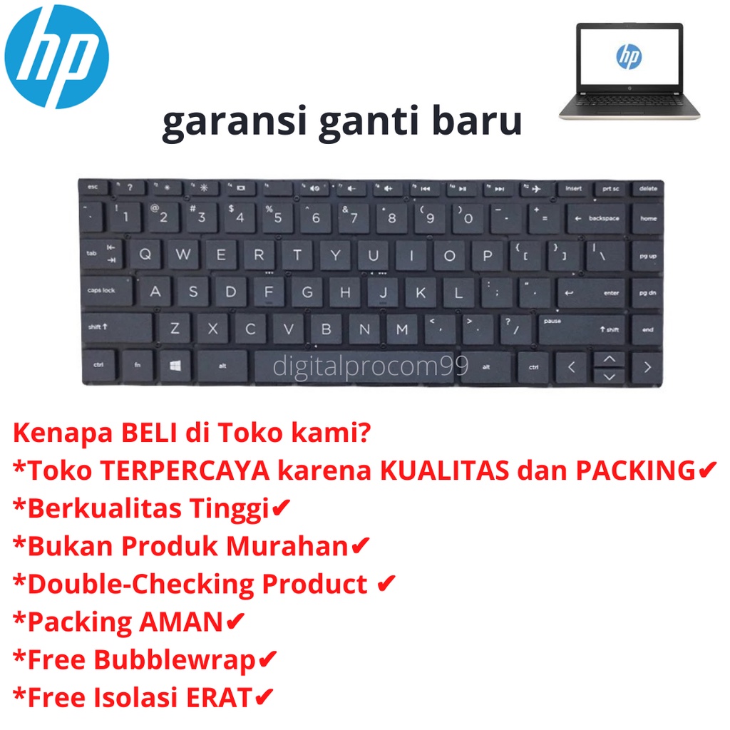 Keyboard laptop hp 14s-cf1xxx backlit - new product