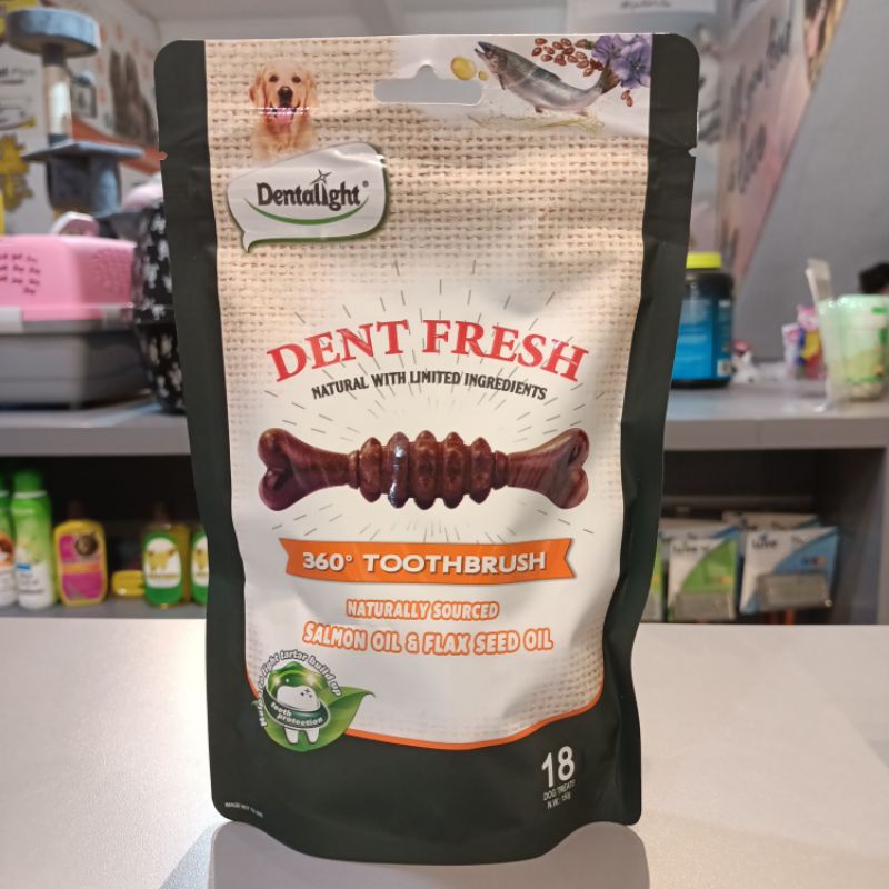 Dentalight Dent Fresh 150 gr 18pcs / Snack Dental Bersihkan Karang Gigi