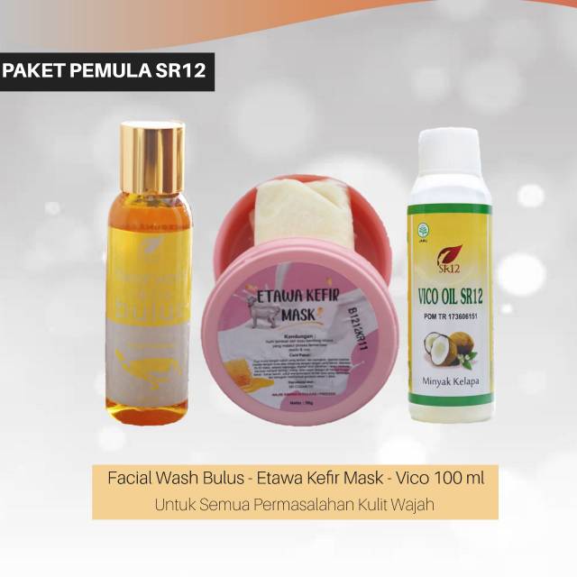 SR12 SKINCARE PAKET PEMULA NORMAL KUSAM FLEK HITAM