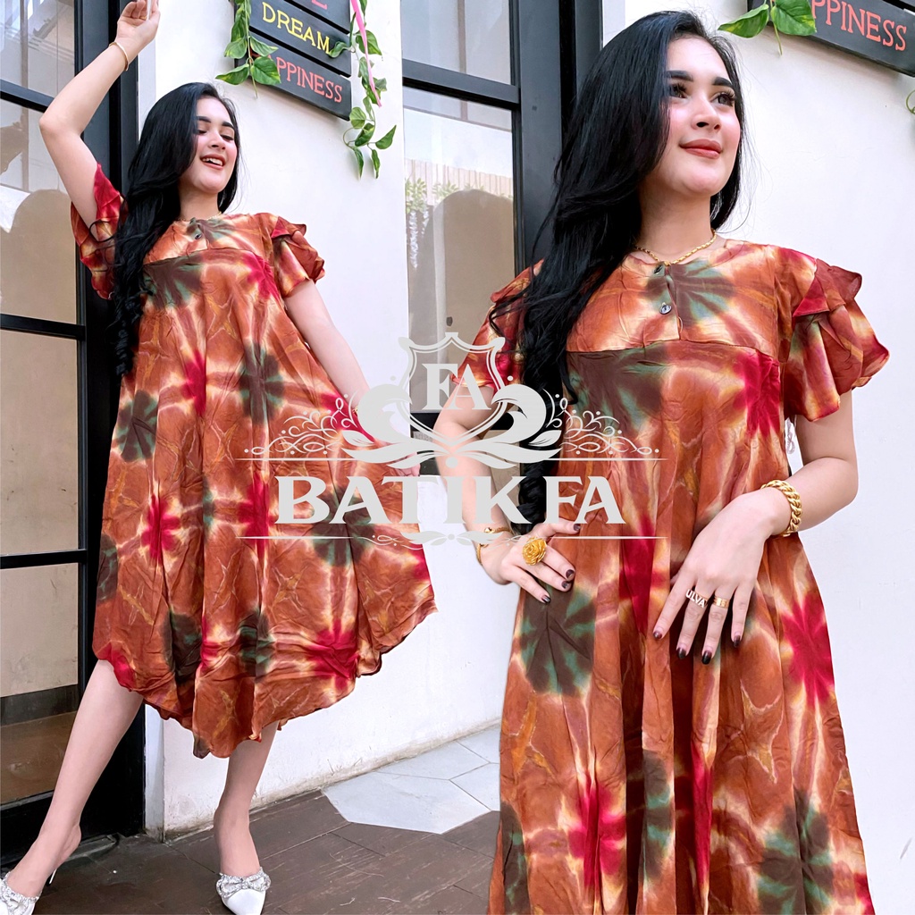 BATIK WANITA DASTER PAYUNG RAYON ( SALJU TELAGA WARNA COKLAT NORIKU BLACKLOVE KOALA KUPU LIBRA OREO MILTON NOVVA KENARI GUPITA BLACKOPAL FLADEO LUNA JAZERA NUTELA ) KEKINIAN KANCING DEPAN BUSUI BUMIL LENGAN PENDEK MURAH ADEM