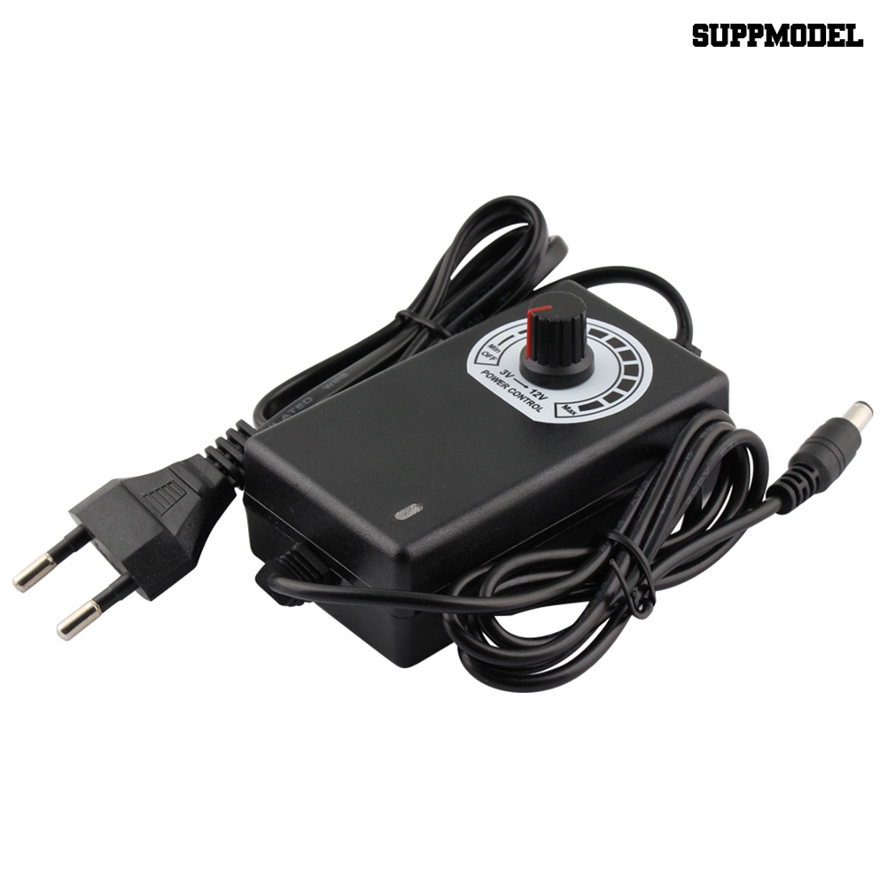 Adapter Power Supply Regulator Tegangan Listrik Mobil 3V-12V 2A 24W Adjustable Plug US / EU