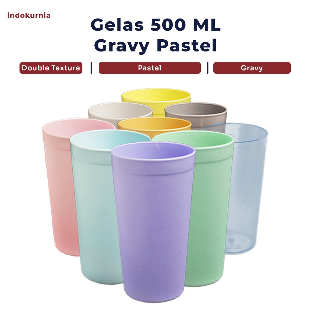 Indokurnia Gelas Gravy 500 mL Pastel