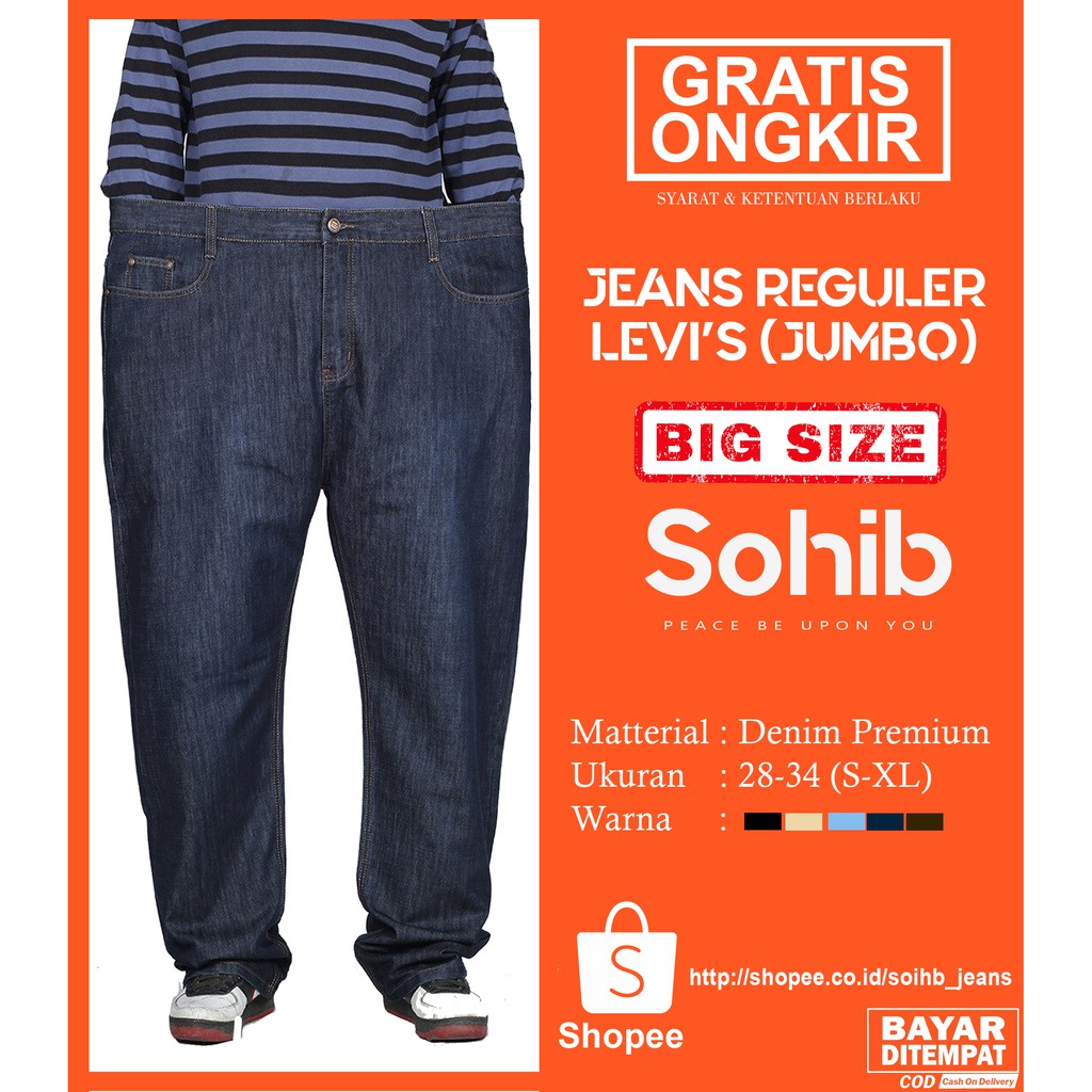 size celana levis