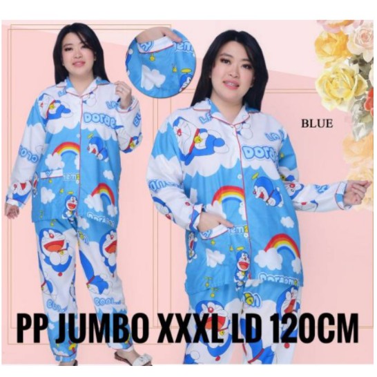 JNY.Co Piyama / Baju Tidur Karakter Jumbo XXXL LD 120cm CP &amp; PP Doraemon, Cat, dll