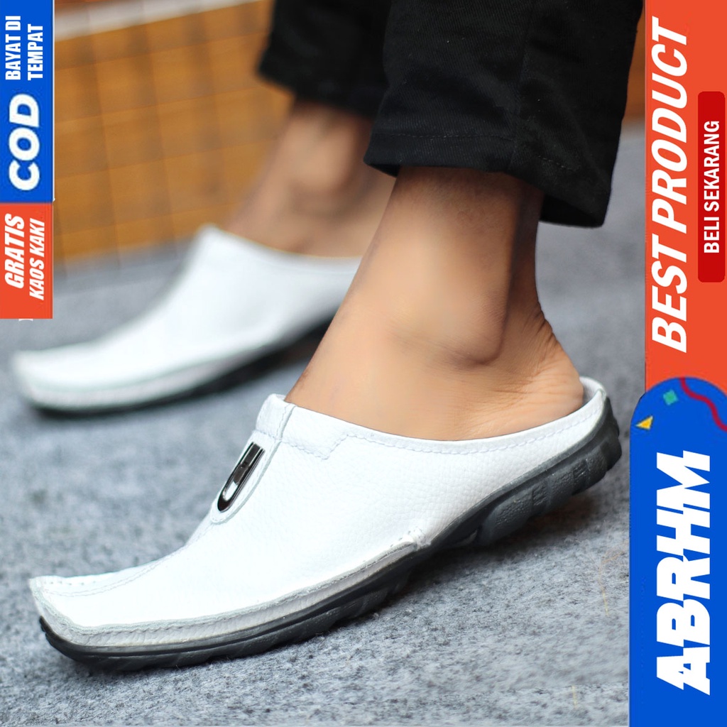 Sepatu Sandal Casual Sneakers Kulit Asli Bustong Tutong Pria CLAHS ABHRM