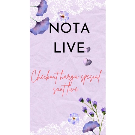 nota live checkout disini spesial harga