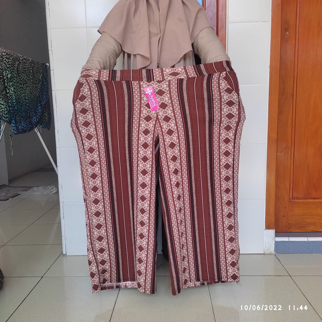 celana kulot panjnag wanita super jumbo motif etnik