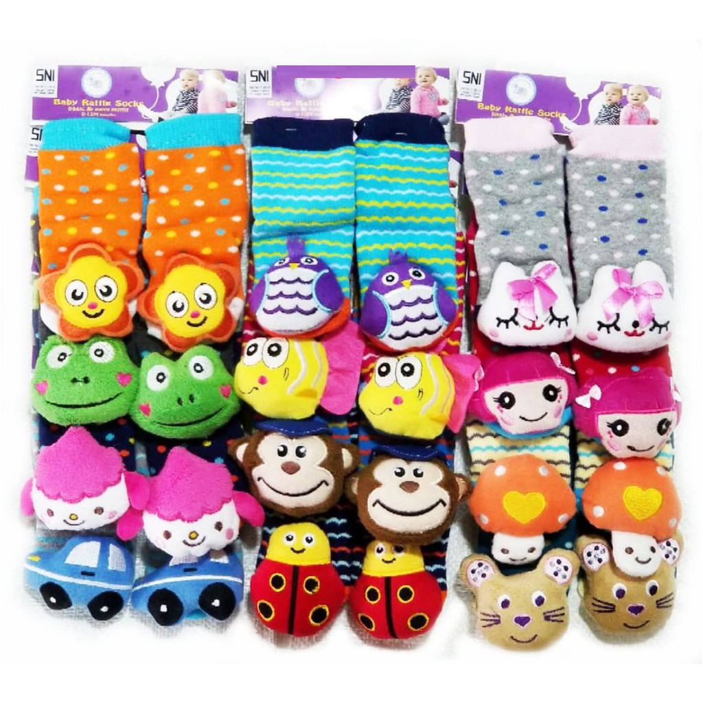 Kaos Kaki Rattle Boneka Kaos kaki Bayi