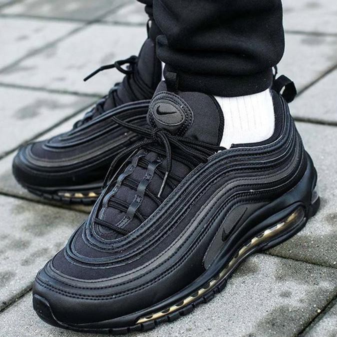 Nike Air Max 97 Triple Black Premium Original / sepatu nike / sneakers