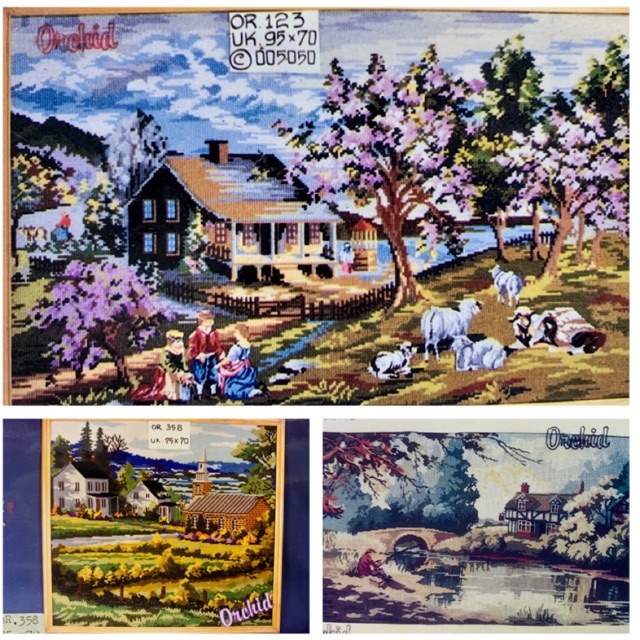 KRISTIK KRUISTEK CROSS STITCH PEMANDANGAN VIEW ORCHID