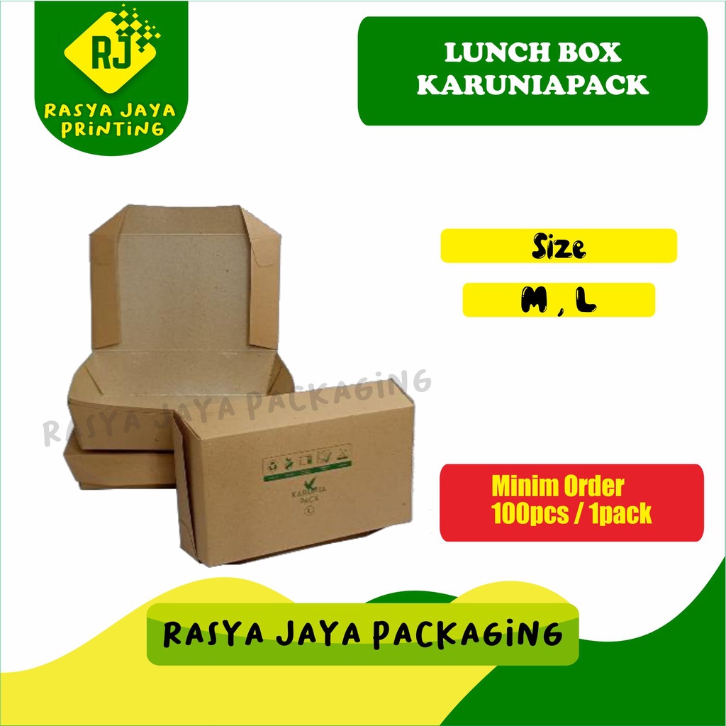 

Lunch Box Karunia Pack | Kotak Makan Kraft | Lunch Box Kraft Geprek \ Lunch Box set \ Box