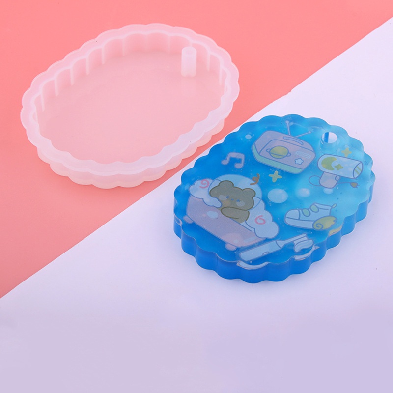 Siy Cetakan Resin Epoksi Bentuk Bulat / Hati / Oval Bahan Silikon Untuk Membuat Perhiasan Diy Cr