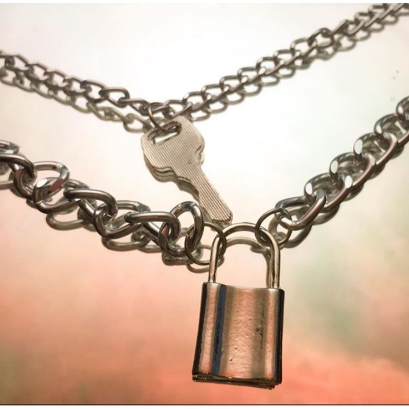 kalung kunci gembok stylish
