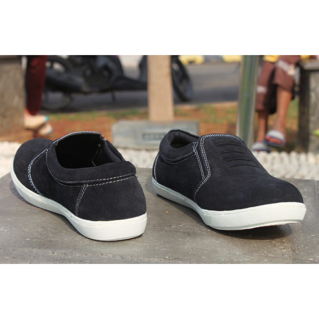 Sepatu Kulit Asli Kasual Pria Slip On Rasheda 017 Sp