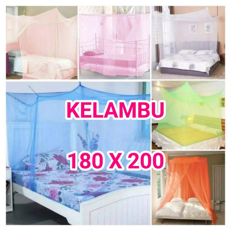 KEPAMBU JJMBO 180X200 / KELAMBU ANTI NYAMUK / KELAMBU KOTAK