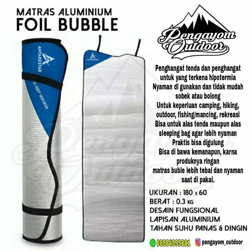 matras alumunium foil bubble