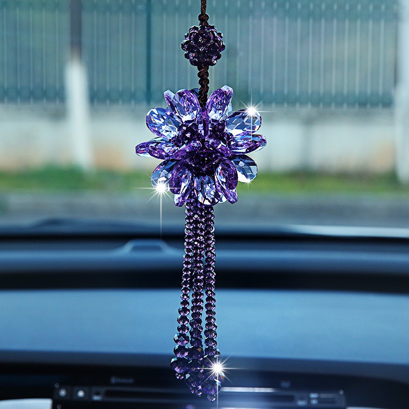 Car Crystal Pendant Swarovski | Gantungan Depan Pajangan Bunga Spion Tengah Mobil