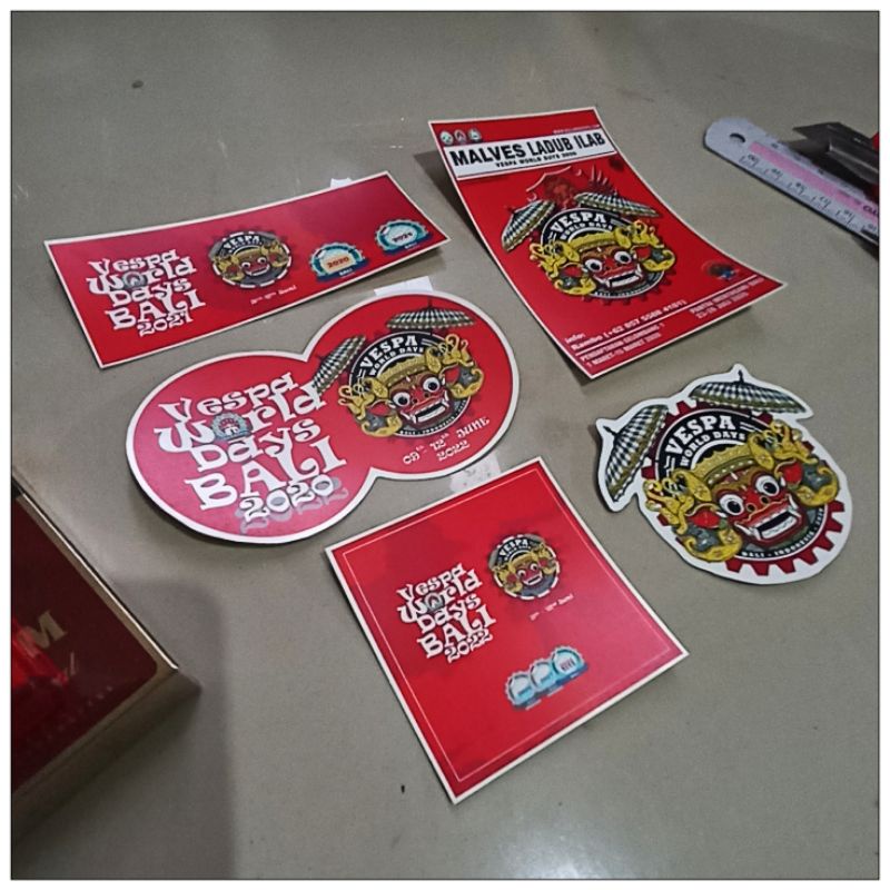 stiker vespa world day 2022 / stiker jambore vespa / Vespa World Day Bali Indonesia