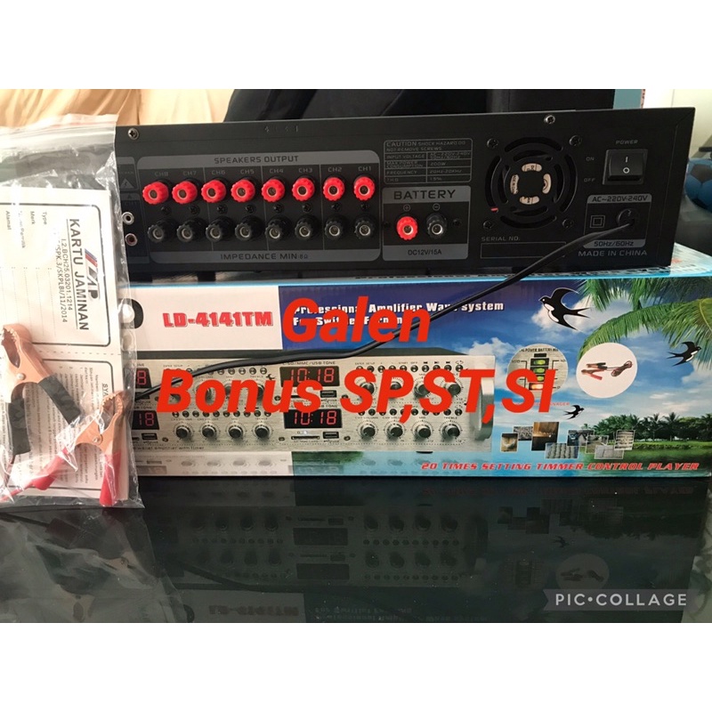 Ampli Walet LAD 4141TM bonus SP,ST,SI,ampli dijamin bebas baca flashdisk yg diprotek