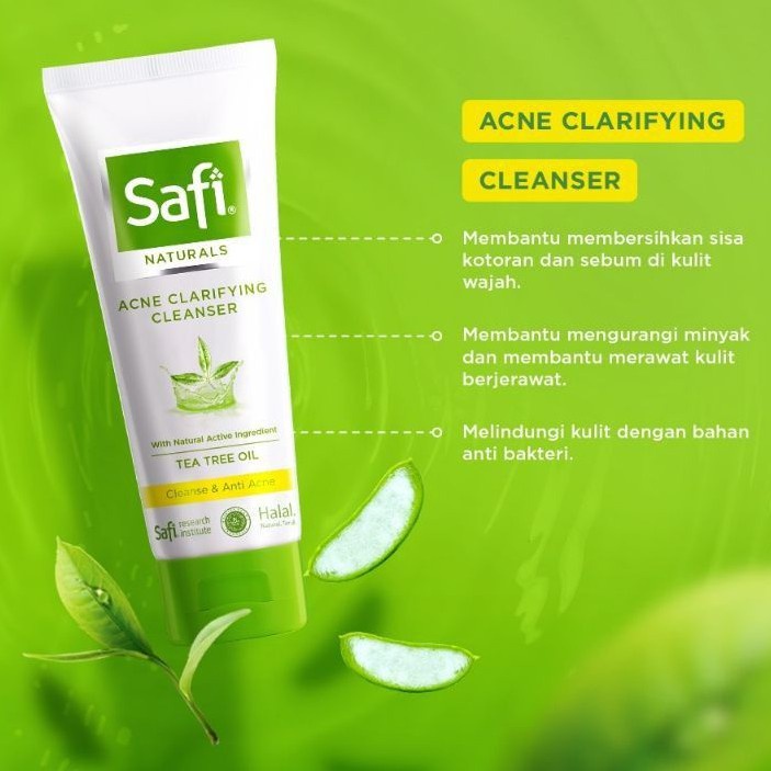 SAFI Naturals Tea Tree Oil Acne Cleanser Acne Toner Anti Acne Cream Natural 20 45 50 100 (KIM)