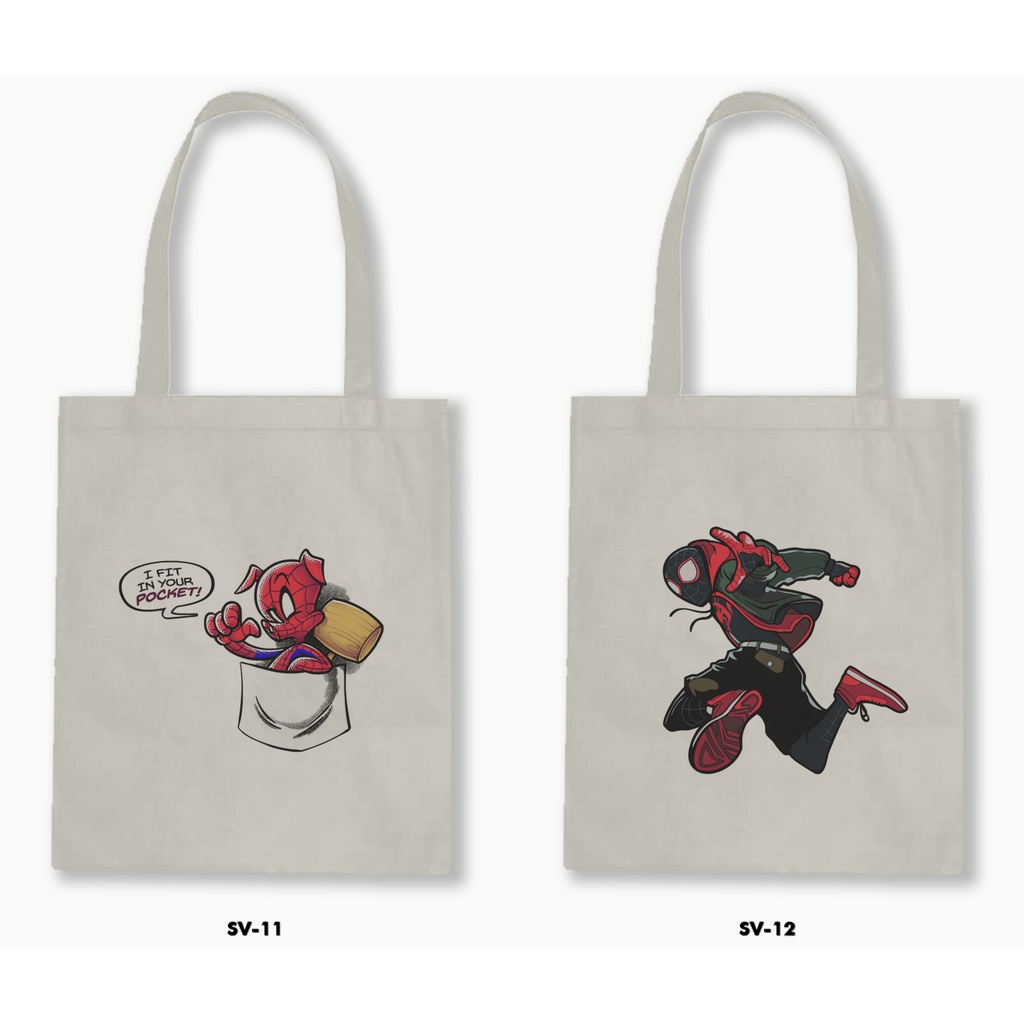 TOTE BAG BLACU - Spider Man Into the Spider Verse 01