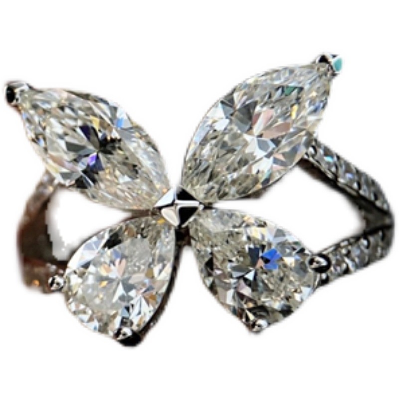 Fashion Beautiful Moissanite Personality Butterfly Shape Ring