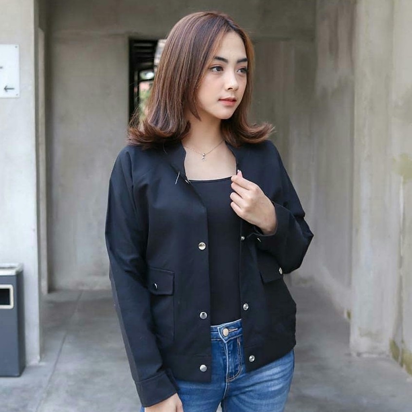 SELLY JAKET || BABY KAMPAS JAKET || WOMEN XLCROOP #SJ