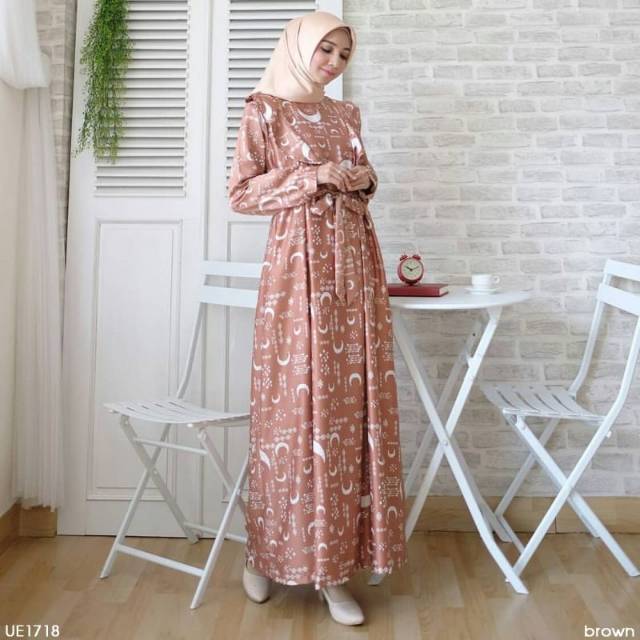 GAMIS WINGDRAP MOONLIGHT FIT TO M BAJU DRESS WANITA REALPICT GAMIS MUSLIM TERBARU TRENDY ORIGINAL