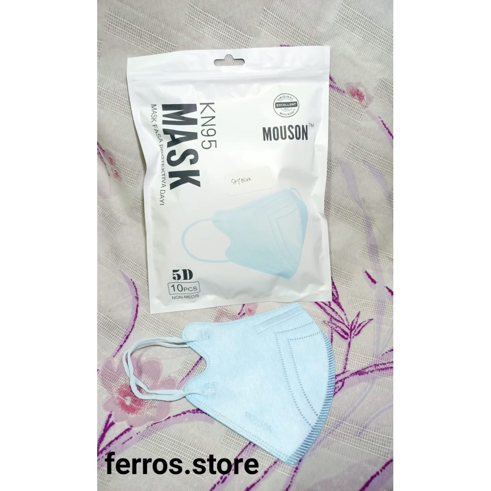 MASKER KN95 MOUSON 5D ISI 10 PCS