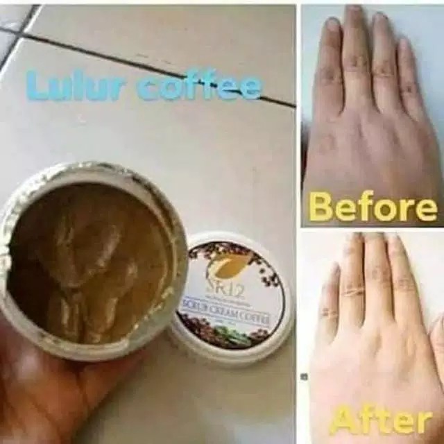 Scrub Cream Coffee SR12 Body Scrub BPOM Lulur Pemutih Badan Penghilang Daki