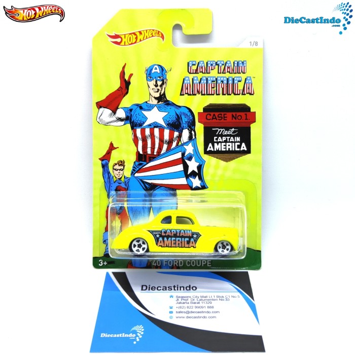 Hotwheels / Hot Wheels '40 FORD COUPE MARVEL CAPTAIN AMERICA