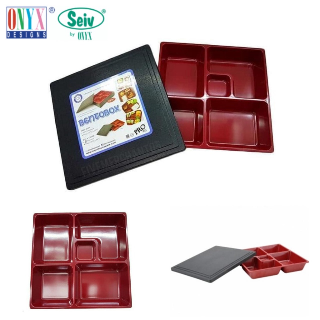 Tempat Makan Bento Box Onyx PGB94 Bento Box Melamin Tempat Makan Sekat Melamin Lunch Box Melamin Bento