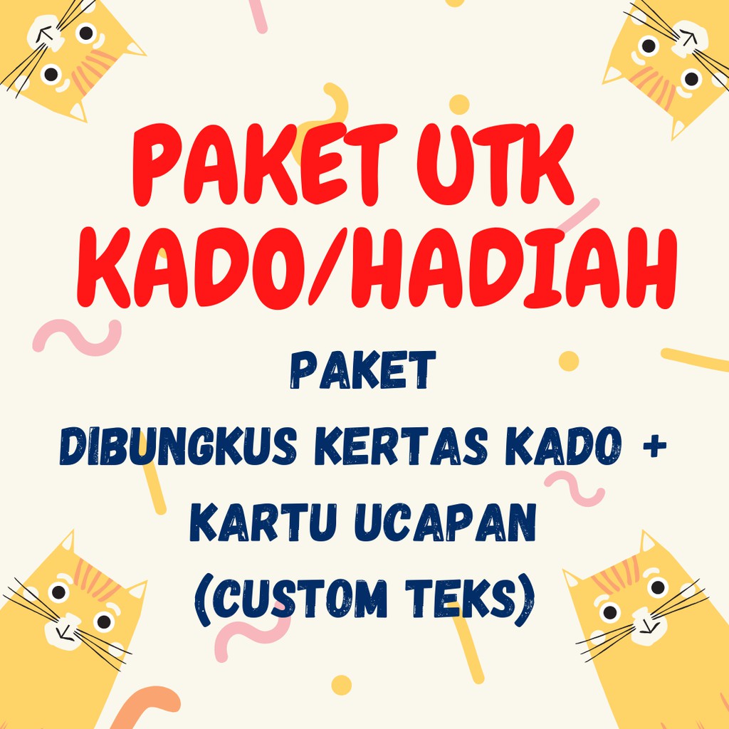

PAKET GIFT + UNTUK HADIAH/ KADO FREE CUSTOM TEKS KARTU UCAPAN DIBUNGKUS KERTAS KADO DAN