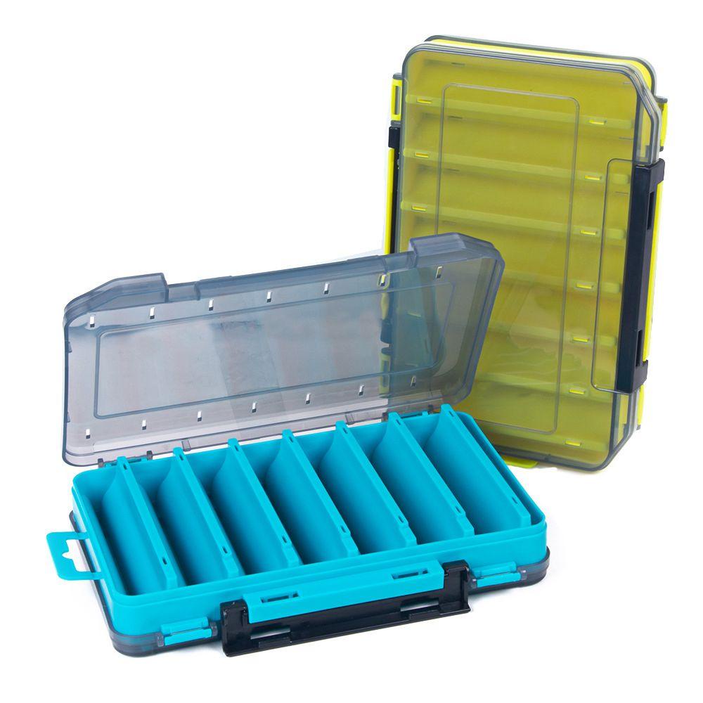 Agustinina Fishing Tackle Box Kotak Umpan Aksesoris Perlengkapan Pancing Multifungsi 14kompartemen Dua Sisi Kapasitas Besar Kotak Penyimpanan Alat Perlengkapan Pancing Kotak Aksesoris Umpan