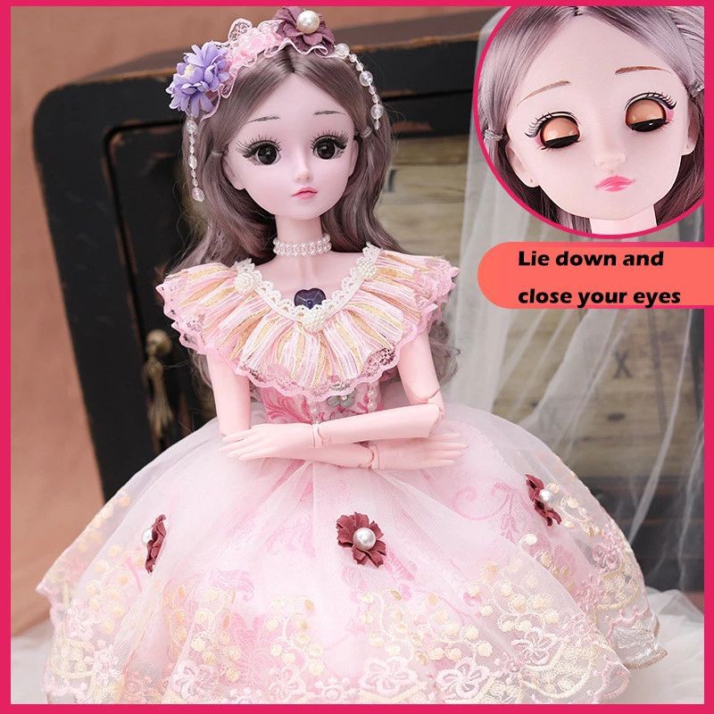 Ready 60cm Boneka BJD Princess Fashion Blink Eye + Bonus