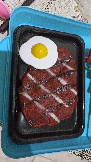 Lf 51big Tray Fast Food / Mainan Makanan Siap Saji Steak Potong Kentang Goreng Dll