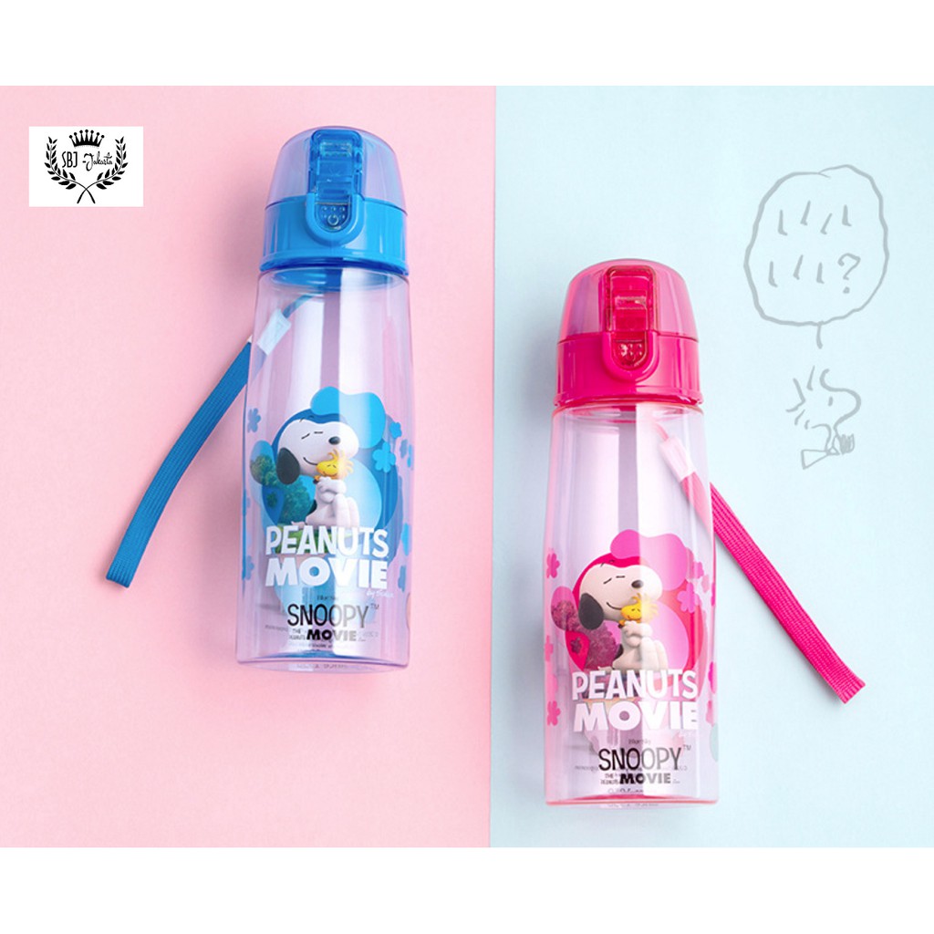 BOTOL MINUM PLASTIK ANAK BPA FREE 520 ML SNOOPY PEANUTS ORIGINAL