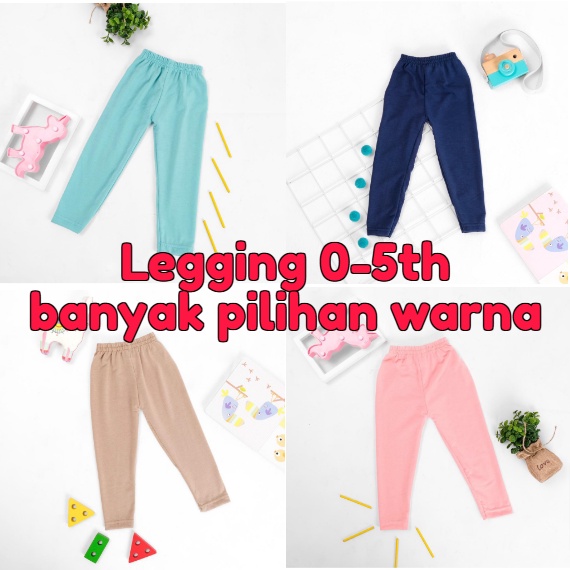 Legging HYGET Polos Anak 0-5th - Celana Legging Anak - Leging Anak