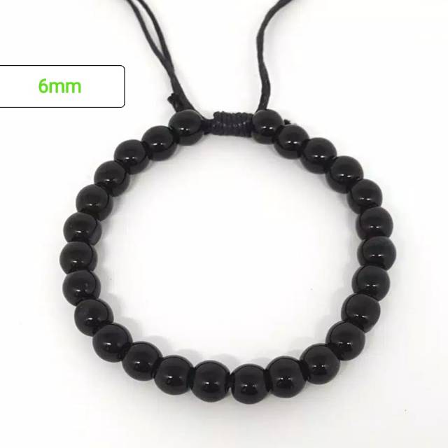 GELANG Kesehatan Black Jade Bulat Dijamin tidak luntur selamanya