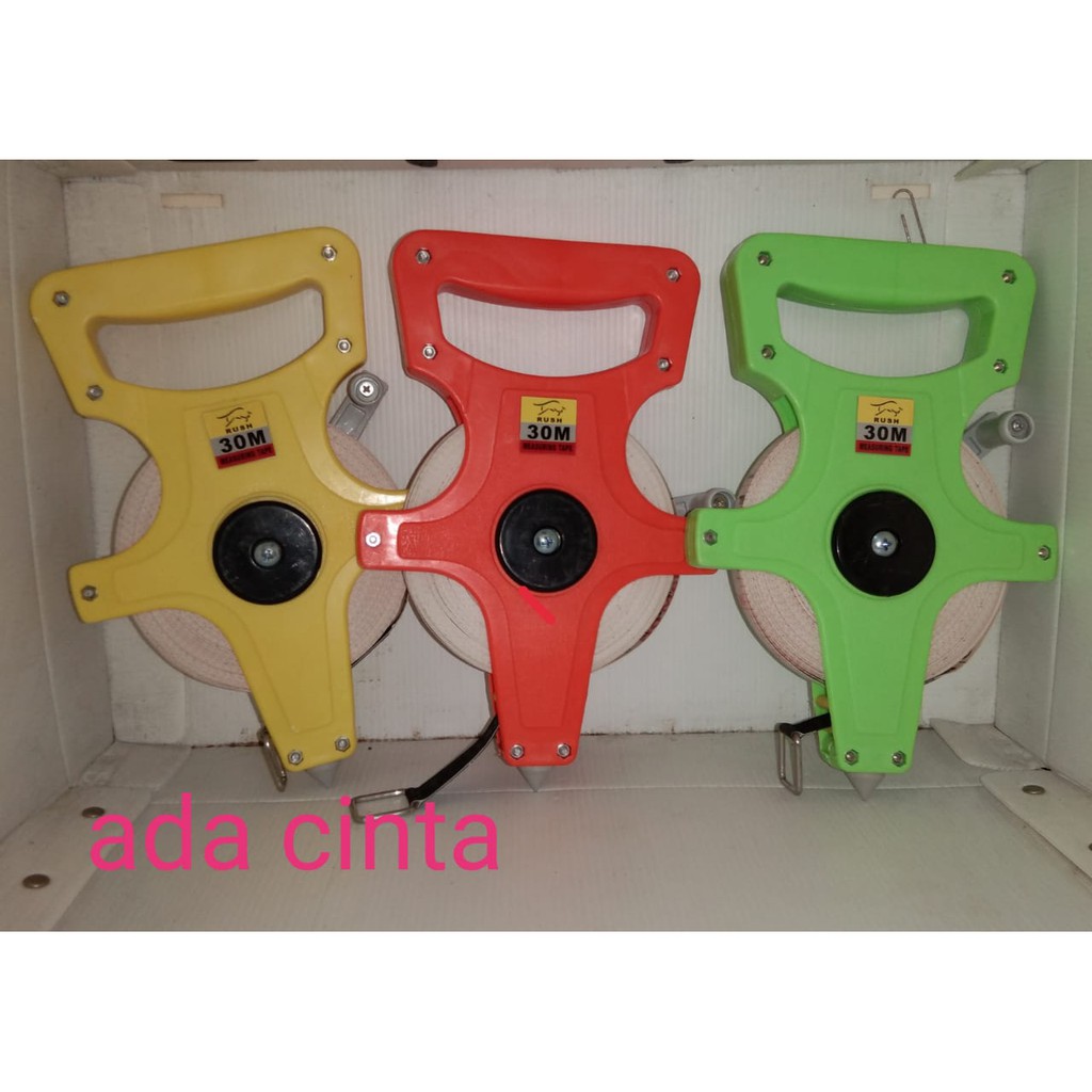 Meteran Fiber 30M Rol Meter Tancap | Alat Ukur 30Meter Premium