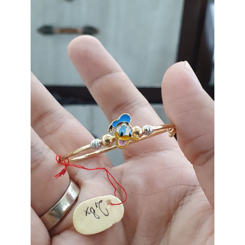 gelang anak emas asli model donald duck lucu