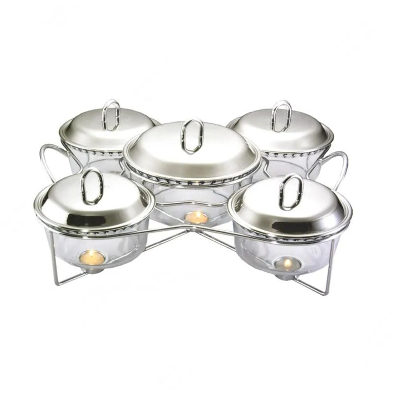delicia food warmer penghangat makanan bulat 5 pcs bisa di putar