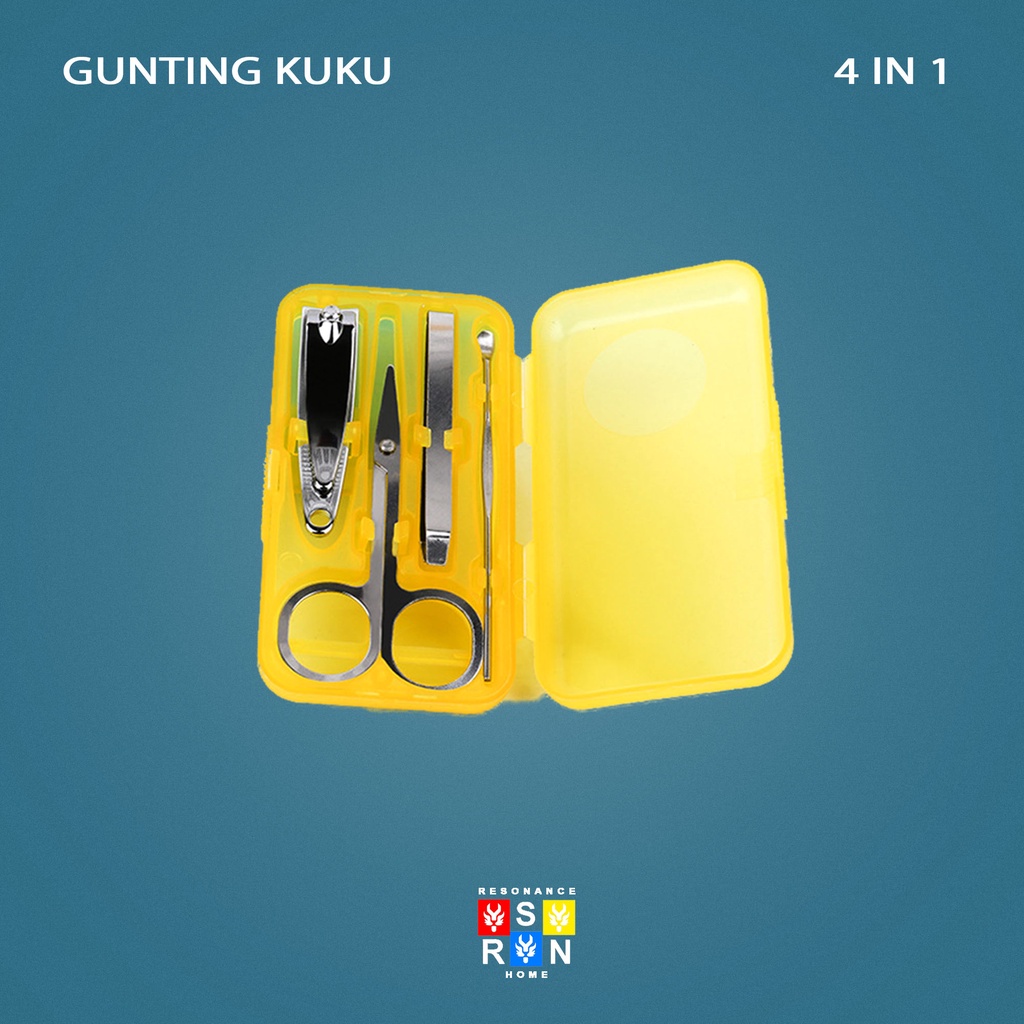 Gunting Kuku Set 4 in 1 Perawatan Kuku / Menicure Pedicure Set Tools | Resonance Home