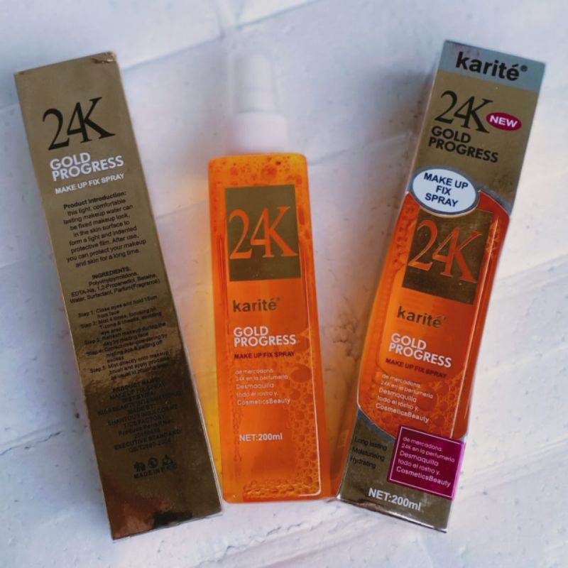Karite Seting Spray 24k gold Progress
