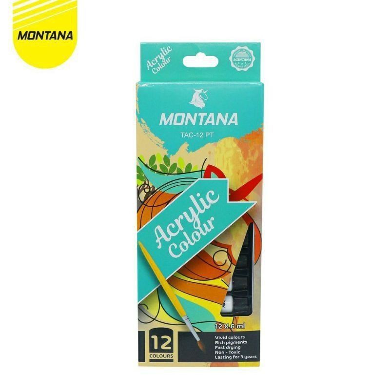

Cat Acrylic Montana Set 12 Warna TAC-12PT Cat Akrilik Montana
