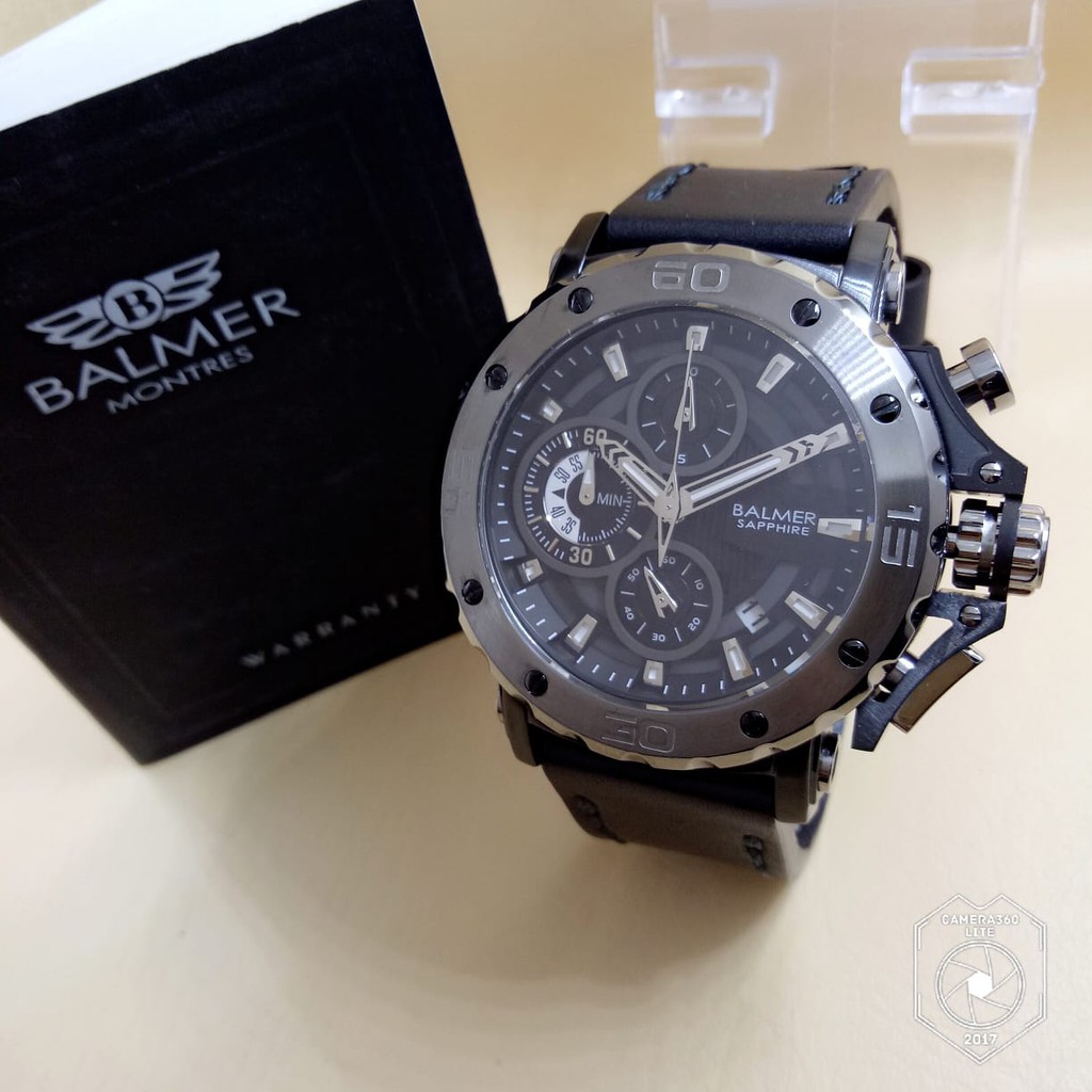 Balmer BL7975 - Jam Tangan Kasual Pria - Chrono Aktif - Anti Air - Tali Kulit - Original