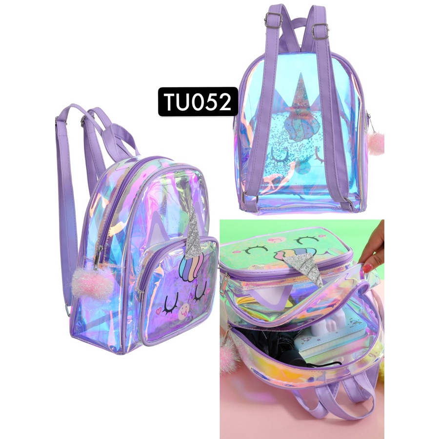 Ransel Unicorn Hologram Metalic TU021 TU052 tu061 tu063 tas anak perempuan tk sd sekolah seperti justice