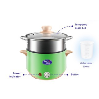 Baby Safe Multi - Function Hot Pot &amp; Streamer - LB011 / Alat pembuat Makanan bayi