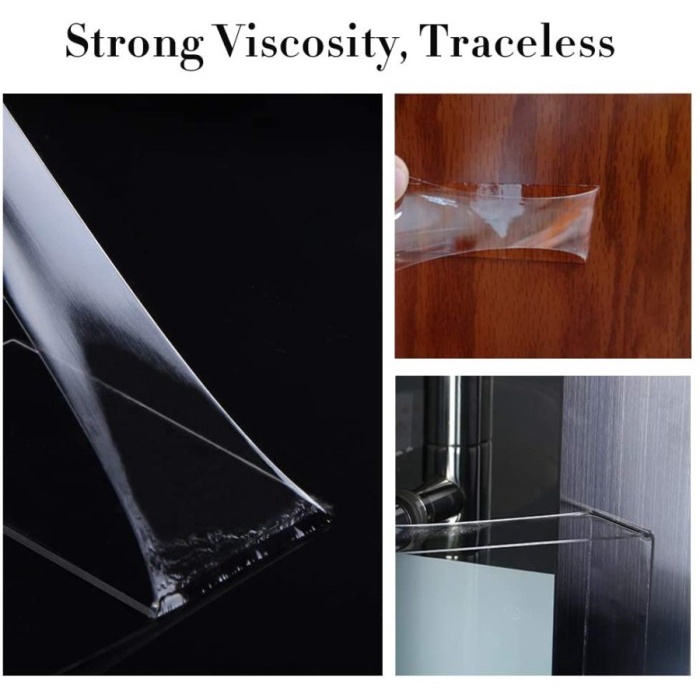 

Gilaa!!! Double Tape Ajaib Bening Nano Magic Tape Washable 3Cm1M - 3Mm X 1 Mete Hemat